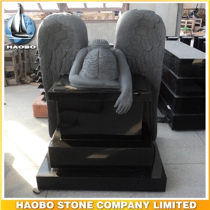 Headstone Shanxi Black Angel Sculpture Etching Tombstone Monument Single Double Granite Marble Natural Marker Stone Headstone Shanxi Black Angel Sculpture Etching Tombstone Monument Single Double Granite Marble Natural Marker Stone