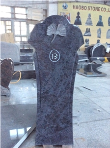 High Quality Custom Wholesale Price Unique Haobo Natural Stone Chinese Quarry Orion Granite Carving Headstone Design for Cemetery