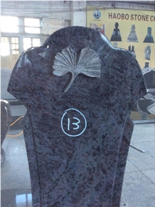 High Quality Custom Wholesale Price Unique Haobo Natural Stone Chinese Quarry Orion Granite Carving Headstone Design for Cemetery