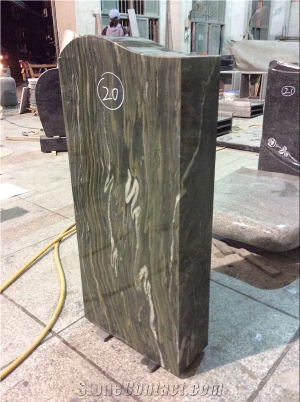 High Quality Good Price Natural Quarry Stone Customized Size Haobo China Factory Beautiful Carved Jiulongyu Granit Headstone Designs for Sale