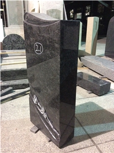 High Quality Good Price Natural Quarry Stone Customized Size Haobo China Factory Beautiful Carved Orion Granit Headstone Designs for Sale