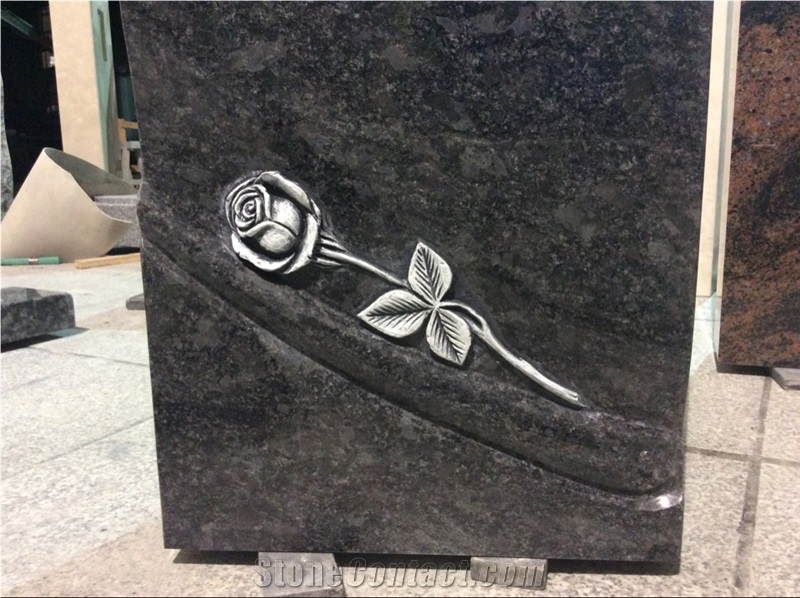 High Quality Good Price Natural Quarry Stone Customized Size Haobo China Factory Beautiful Carved Orion Granit Headstone Designs for Sale