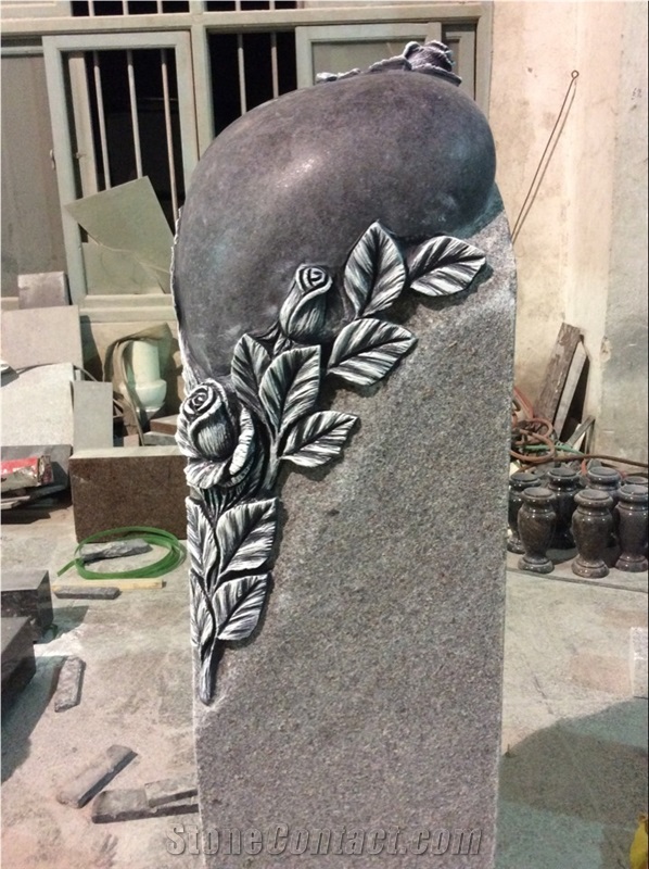 High Quality Good Service Custom Wholesale Price Unique Haobo Natural Stone Chinese Quarry G654 Granite Carving Cross Headstone Designs for Cemetery