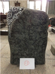 High Quality Good Service Custom Wholesale Price Unique Haobo Natural Stone Chinese Quarry Olive Green Granite Carving Headstone Designs for Cemetery
