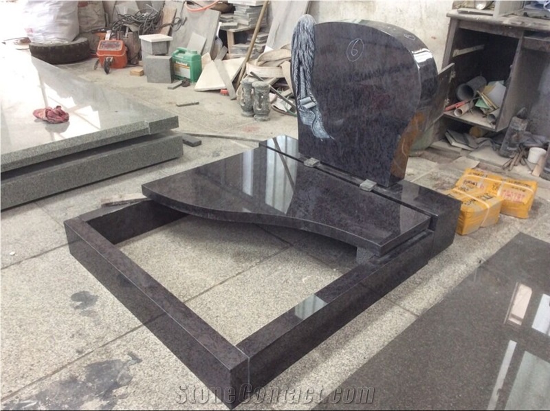 High Quality Good Service Custom Wholesale Price Unique Haobo Natural Stone Chinese Quarry Orion Granite Carving Headstone Designs for Cemetery