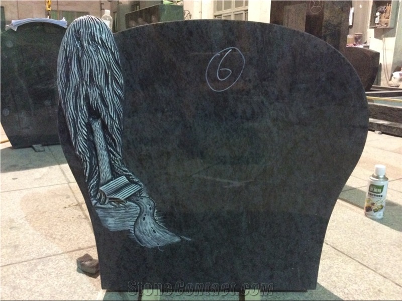 High Quality Good Service Custom Wholesale Price Unique Haobo Natural Stone Chinese Quarry Orion Granite Carving Headstone Designs for Cemetery