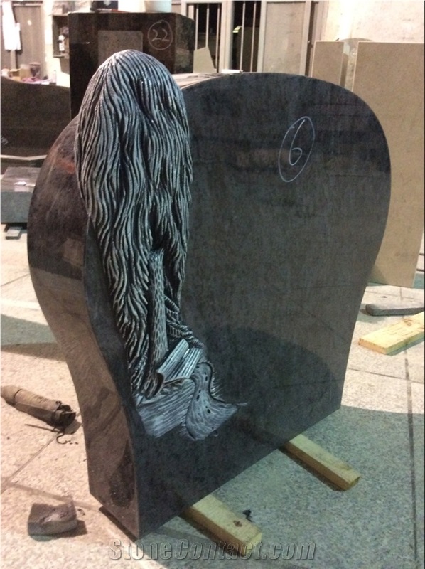 High Quality Good Service Custom Wholesale Price Unique Haobo Natural Stone Chinese Quarry Orion Granite Carving Headstone Designs for Cemetery