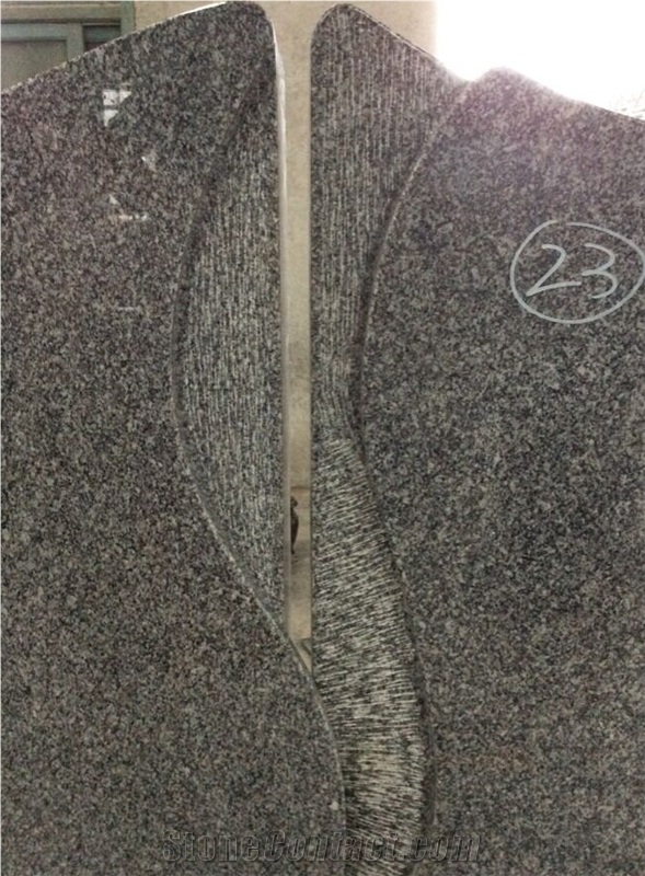 High Quality Good Service Custom Wholesale Price Unique Haobo Natural Stone Chinese Quarry Sky Blue Granite Carving Headstone Design for Cemetery