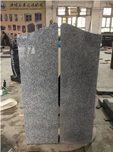 High Quality Good Service Custom Wholesale Price Unique Haobo Natural Stone Chinese Quarry Sky Blue Granite Carving Headstone Design for Cemetery