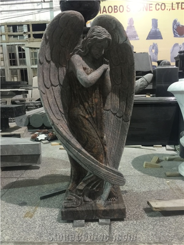 High Quality Good Service Wholesale Price Unique Haobo Natural Stone Chinese Quarry Orion Granite Carving Himalaya Headstone Designs for Cemetery