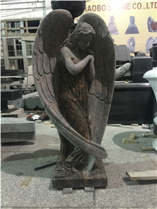 High Quality Good Service Wholesale Price Unique Haobo Natural Stone Chinese Quarry Orion Granite Carving Himalaya Headstone Designs for Cemetery