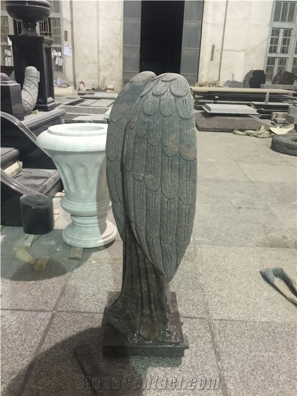 High Quality Good Service Wholesale Price Unique Haobo Natural Stone Chinese Quarry Orion Granite Carving Himalaya Headstone Designs for Cemetery
