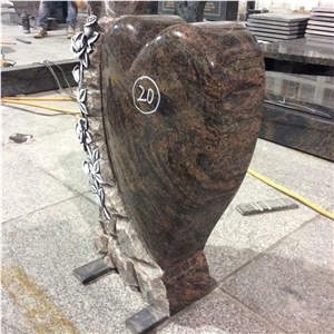 Natural Stone Aurora Granit Quarry Carving Headstone