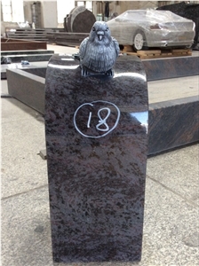Natural Stone Orion Dark Granit Quarry Carving Headstone