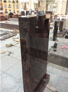 Natural Stone Quarry Aurora Granite Carving Headstone