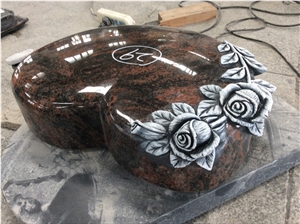 New High Quality Good Service Custom Wholesale Price Unique Haobo Natural Stone Chinese Quarry Aurora Granite Carving Headstone Design for Cemetery