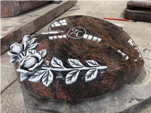 New High Quality Good Service Custom Wholesale Price Unique Haobo Natural Stone Chinese Quarry Aurora Granite Carving Headstone Design for Cemetery