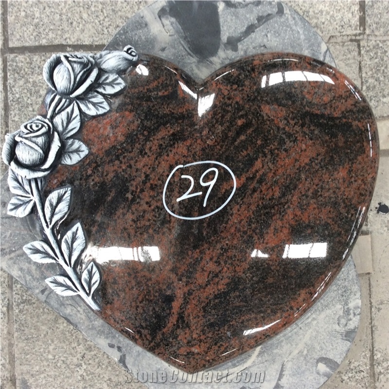 New High Quality Good Service Custom Wholesale Price Unique Haobo Natural Stone Chinese Quarry Aurora Granite Carving Headstone Design for Cemetery
