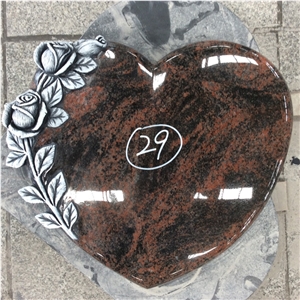 New High Quality Good Service Custom Wholesale Price Unique Haobo Natural Stone Chinese Quarry Aurora Granite Carving Headstone Design for Cemetery