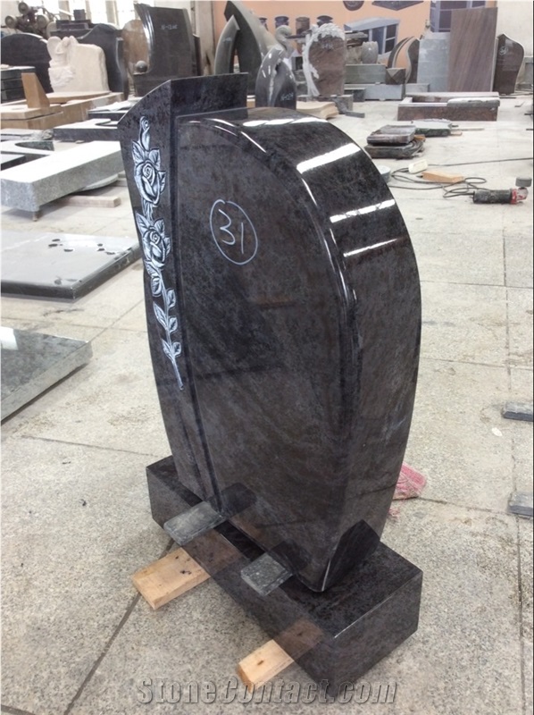 New High Quality Good Service Custom Wholesale Price Unique Haobo Natural Stone Chinese Quarry Orion Granite Carving Headstone Design for Cemetery