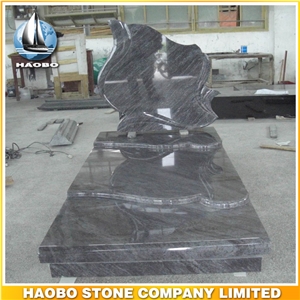 Polished Natural Stone Quarry Manufactory Blue Bleu Granite Western Style Monuments Heart Tombstones,Gravestone,Single or Double Headstone