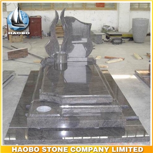 Polished Natural Stone Quarry Manufactory Blue Bleu Granite Western Style Monuments Heart Tombstones,Gravestone,Single or Double Headstone