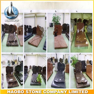 Polished Natural Stone Quarry Manufactory Blue Bleu Granite Western Style Monuments Heart Tombstones,Gravestone,Single or Double Marble Headstone