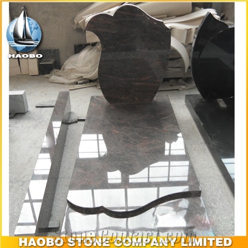 Polished Natural Stone Quarry Manufactory Blue Bleu Granite Western Style Monuments Heart Tombstones,Gravestone,Single or Double