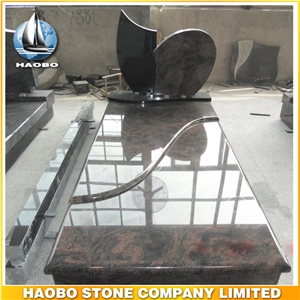 Polished Natural Stone Quarry Manufactory Light Red Rouge Western Style Monuments Heart Tombstones,Gravestone,Single or Double Headstone