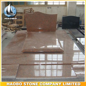 Polished Natural Stone Quarry Manufactory Red Rouge Granite Western Style Monuments Heart Tombstones,Gravestone,Single or Double Headstone