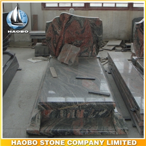Polished Natural Stone Quarry Manufactory Red Rouge Granite Western Style Monuments Heart Tombstones,Gravestone,Single or Double Headstone