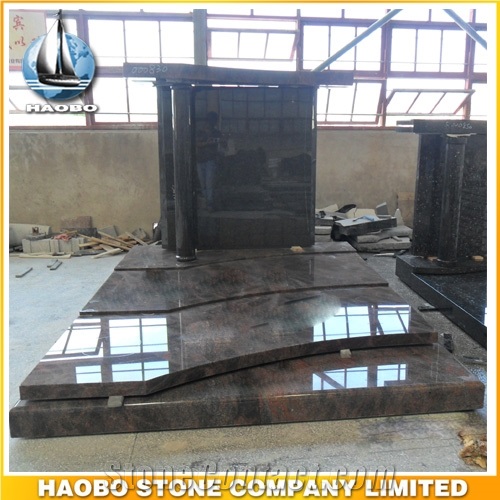 Polished Natural Stone Quarry Manufactory Red Rouge Granite Western Style Monuments Heart Tombstones,Gravestone,Single or Double Marble Headstone