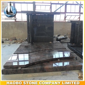 Polished Natural Stone Quarry Manufactory Red Rouge Granite Western Style Monuments Heart Tombstones,Gravestone,Single or Double Marble Headstone