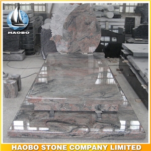 Polished Natural Stone Quarry Manufactory Red Rouge Granite Western Style Monuments Heart Tombstones,Gravestone,Single or Double Marble Headstone