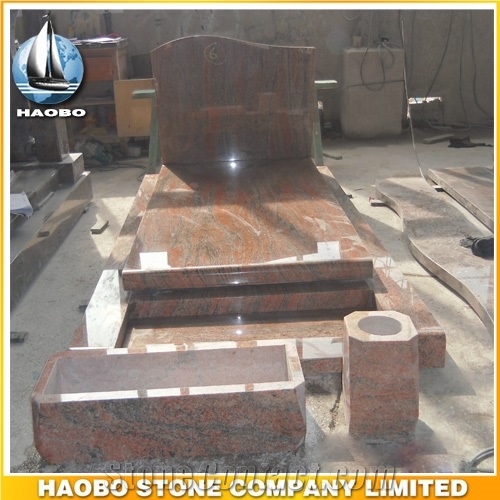 Polished Natural Stone Quarry Manufactory Red Rouge Granite Western Style Monuments Heart Tombstones,Gravestone,Single or Double Marble Headstone