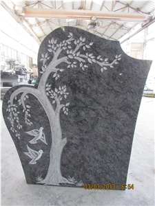Tree Design Olive Green Tombstone Engraved Monument Designs Tree Design Olive Green Tombstone Engraved Monument Designs