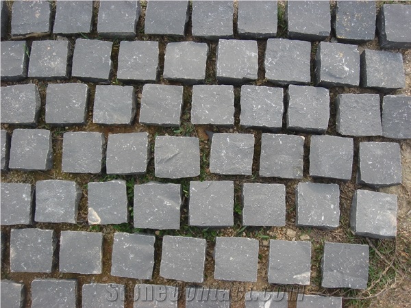 G603 Cube Stone,Cobble Pavers for Plaza, Black Basalt Cubes,Pavers