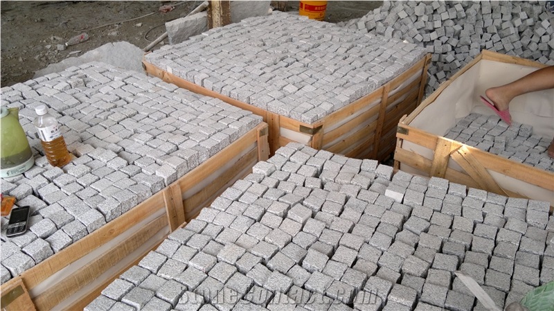 G603 Cube Stone,Cobble Pavers for Plaza, Black Basalt Cubes,Pavers