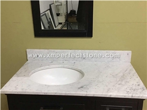 Bianco Carrara Vanity Tops, Bianco Carrara Bathroom Tops, Bianco Carrara Custom Vanity Tops, Bianco Carrara Bath Countertops, Bianco Carrara Bathroom