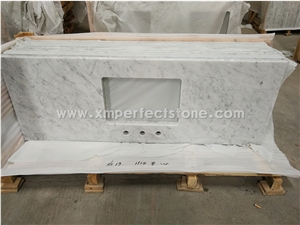 Bianco Carrara Vanity Tops, Bianco Carrara Bathroom Tops, Bianco Carrara Custom Vanity Tops, Bianco Carrara Bath Countertops, Bianco Carrara Bathroom