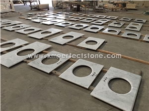 Bianco Carrara Vanity Tops, Bianco Carrara Bathroom Tops, Bianco Carrara Custom Vanity Tops, Bianco Carrara Bath Countertops, Bianco Carrara Bathroom