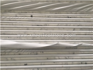 Bianco Carrara White Marble Interior Rectangle Tabletop,Modern Style Coffee Table Polished Good Quality