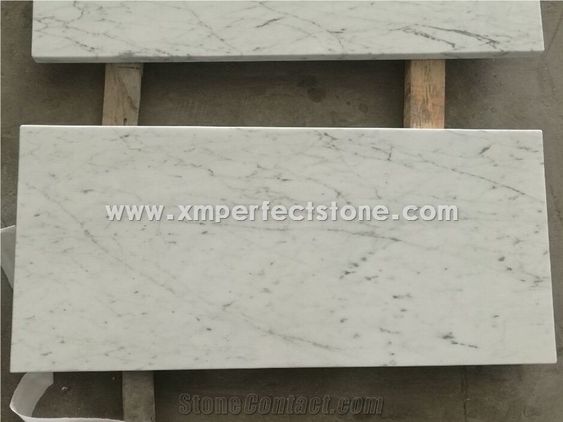 Bianco Carrara White Marble Interior Round Tabletop