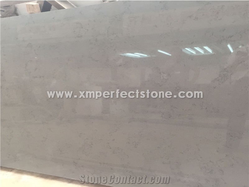 Chinese Pure Grey Quartz for Kitchen Countertops,Countetop Factory