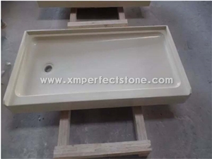 Cultured Marble Shower Pan/Shower Trays,White Shower Pans