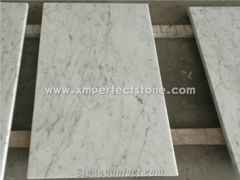 Italy Bianco Carrara White 1219x610mm Polished Carrera Tile for Countertop,Benchtop for Kitchen,Vanity Top for Bathroom Floor, Home Decoration