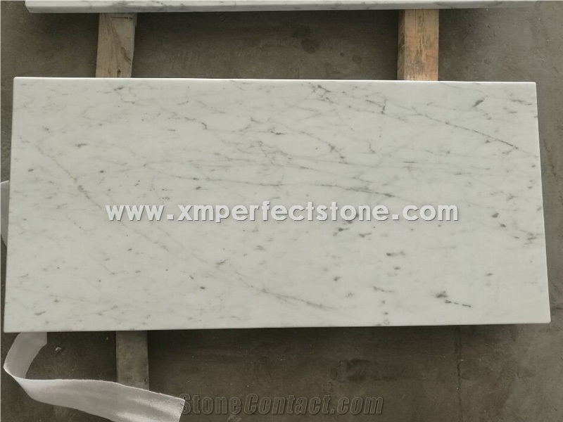 Italy Bianco Carrara White 1219x610mm Polished Carrera Tile for Countertop,Benchtop for Kitchen,Vanity Top for Bathroom Floor, Home Decoration