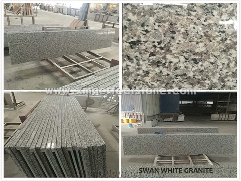 Swan White, Swan White Grey Granite Kitchen Countertop