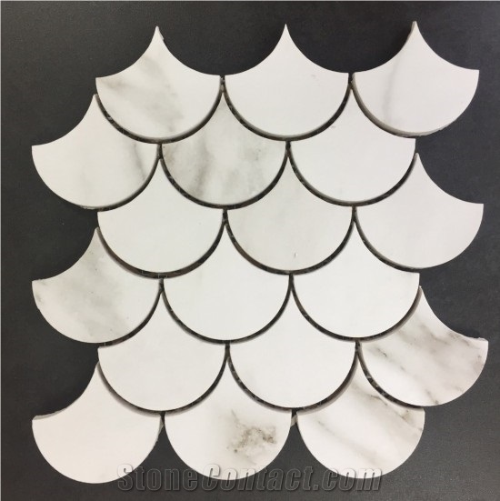 Mosaix Carrara Drop Mosaic 300 X 300,Bianco Carrara C Mosaic