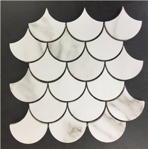 Mosaix Carrara Drop Mosaic 300 X 300,Bianco Carrara C Mosaic